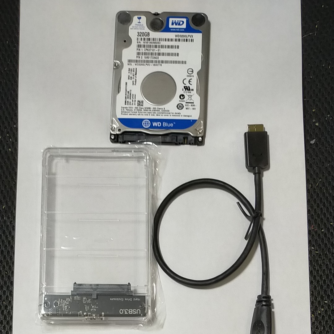 USB3.0外付けポータブルハードディスク320GB