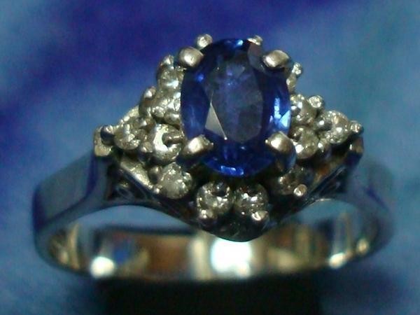 OR 指輪 Pt850 サファイア 0.72ct ダイヤモンド リング 0.22ct 11号 美品 レディース ブルー カラーストーン プレゼント 贈り物 限定品