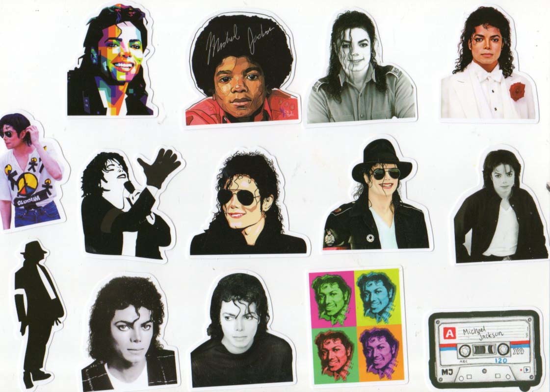  Michael Jackson PVC sticker 50 pieces set waterproof equipped.