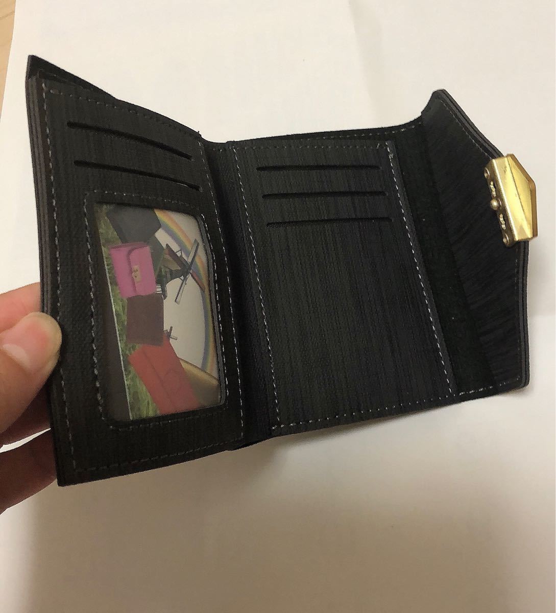 財布 軽量　三つ折り コンパクト 小さい カード収納 定期入れ  ミニ財布