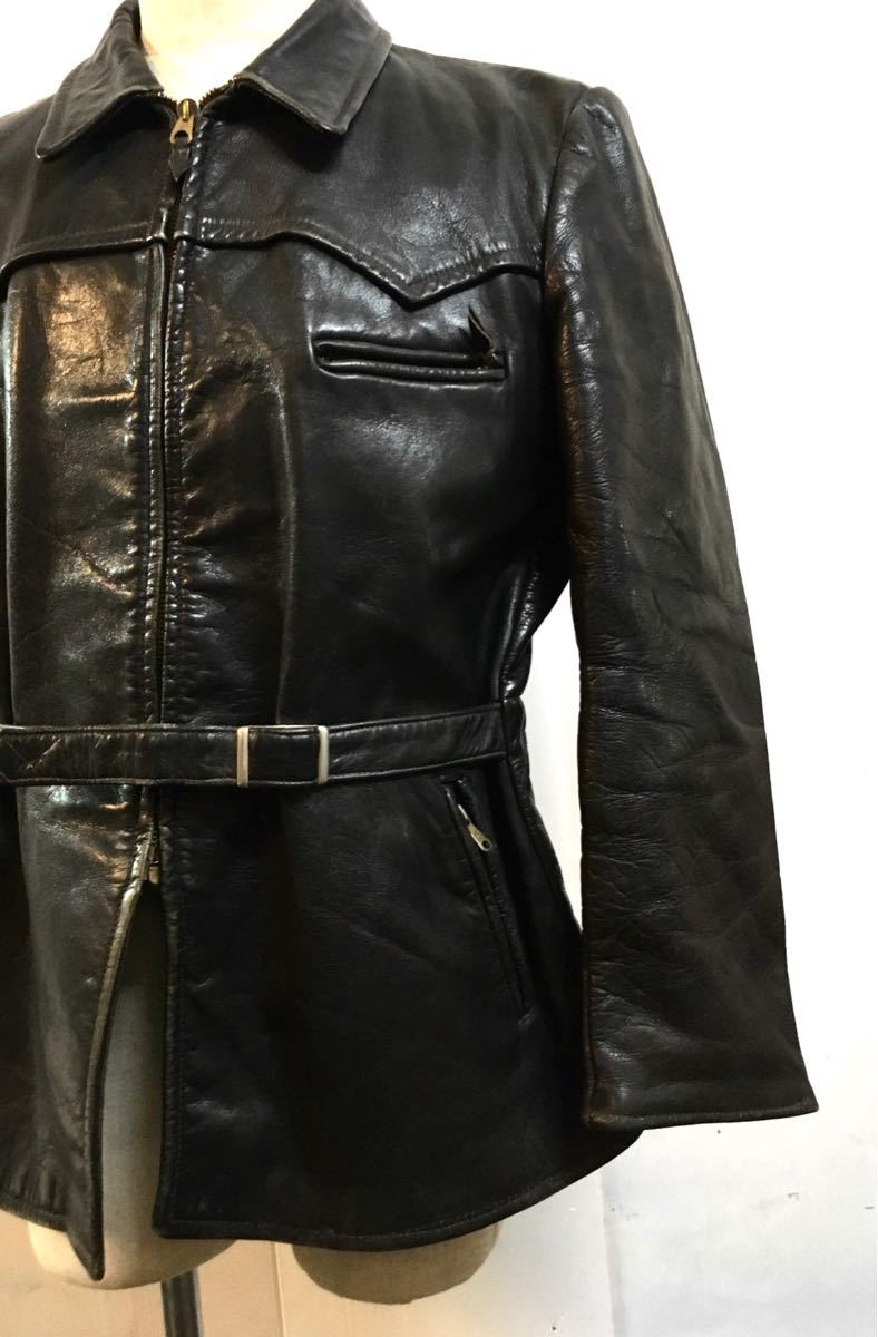 良品 貴重 1940年代 Germany ドイツ製 WW2 ドイツ軍 レザー モーター