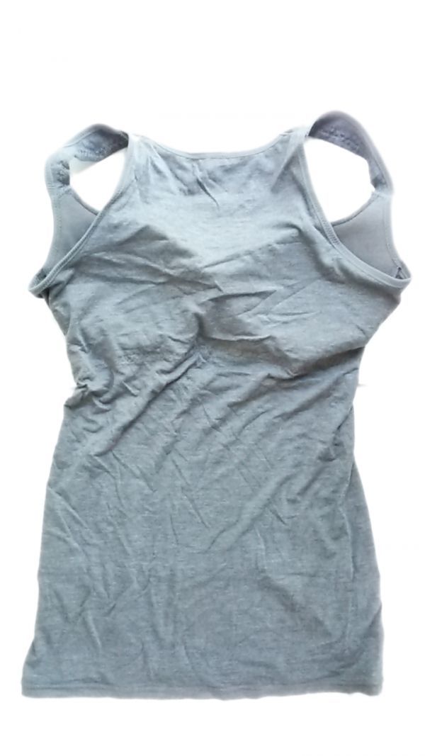 a7144# with translation .. raise of temperature warm ko Abu la top tank top L charcoal gray 