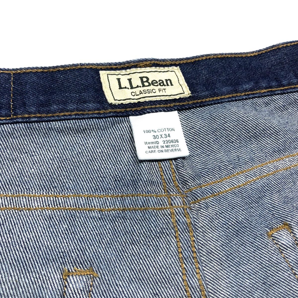 美品 90's L.L.Bean Denime Pants W30 78cm エルエルビーン リラックスフィット テーパード デニム パンツ メキシコ製 ジーンズ 1_画像9