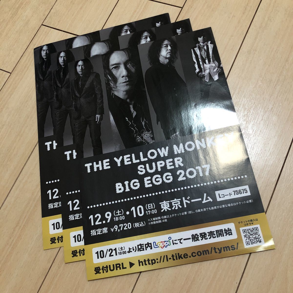 イエロー・モンキー　yellow monkey コンサート　ライブ　告知　チラシ　super big egg 2017 東京ドーム　福岡ヤフオクドーム　吉井和哉_画像3