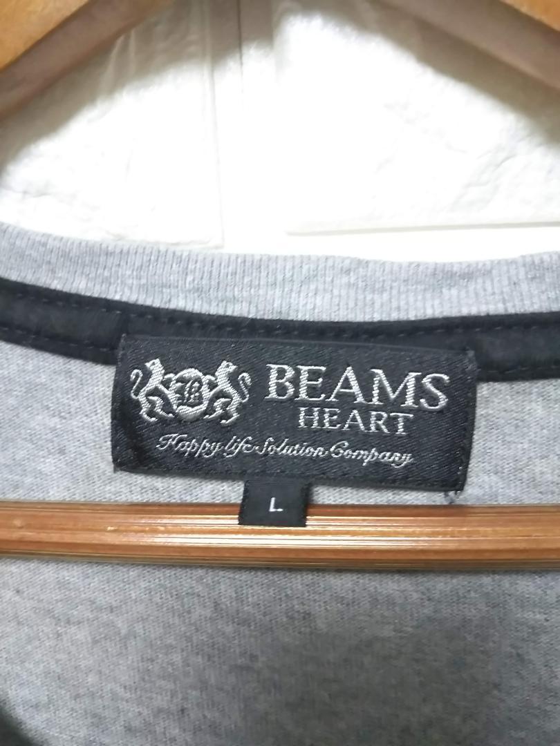 BEAMS HEART ビームスハート 七分Ｔシャツ L　SS1118_画像5