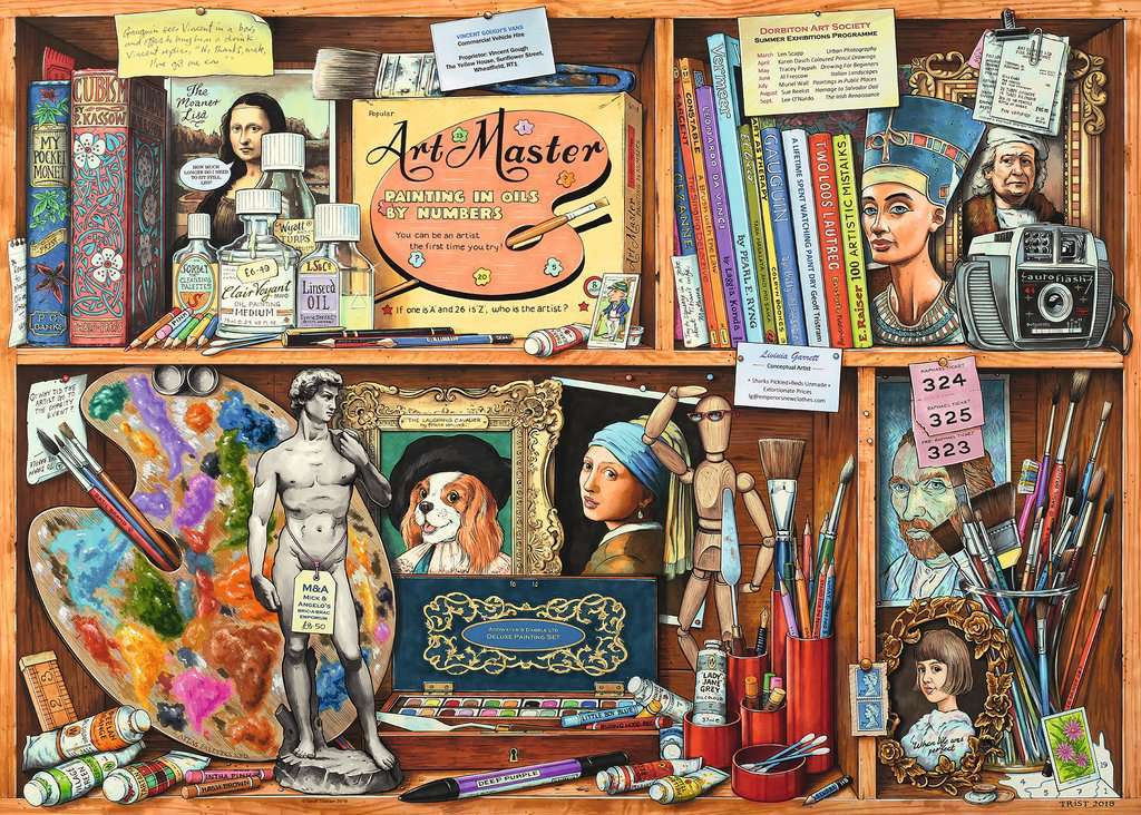  14997 1000ピース ジグソーパズル ドイツ発売●RV●アーティストの内閣 The Artist's Cabinet_画像2