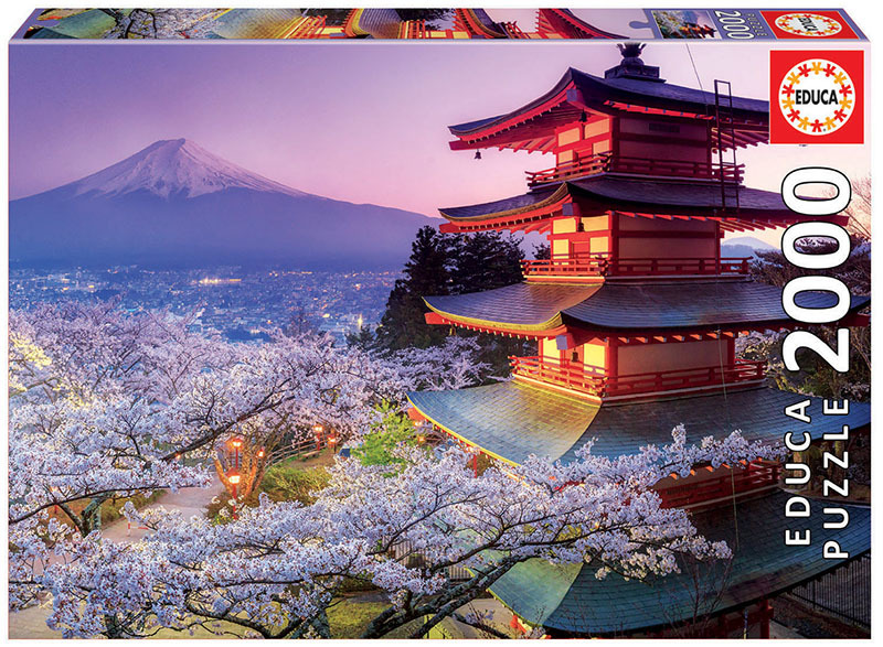 16775 2000ピース ジグソーパズル スペイン発売●Educa●風景 五重塔から望む桜富士