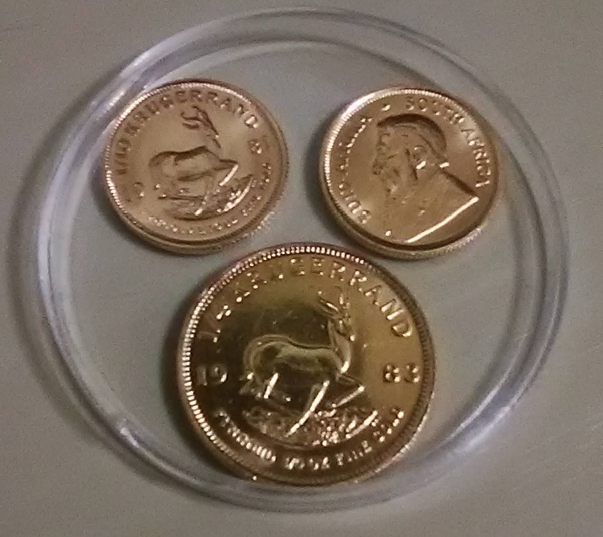 10枚セット アンティークコイン クルーガーランド金貨 22k 1 4oz 1980年代 【感謝価格】