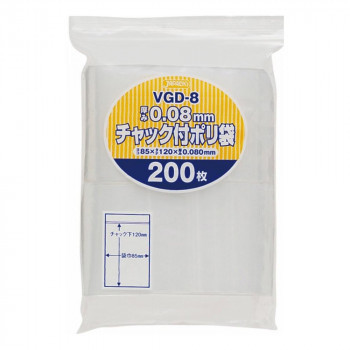 逆輸入 ジャパックス VGD-8(a-1556777) 200枚×30冊 透明 厚み0.080mm