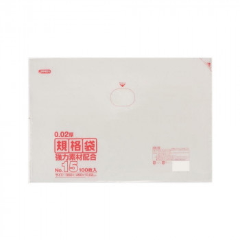 ●日本正規品● ジャパックス LD規格袋 厚み0.020mm No.15 透明 100枚×10冊×4箱 KN15(a-1556601) 掃除一般