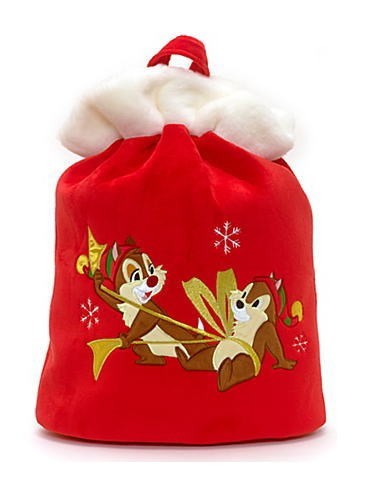 ディズニー　チップ＆デール　クリスマスサック　袋　ヨーロッパ・ディズニーストア　生産終了品　新品_画像1