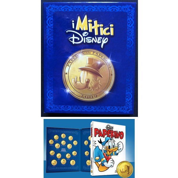  Disney Donald Italy foreign book I Mitici Disney Vol.2 [PAPERINO] coin & folder - attaching 2009 year 2 month 16 day issue Italian new goods 