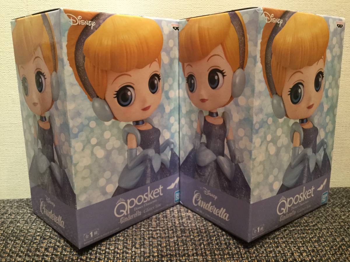 ディズニー Q posket フィギュア シンデレラ Qposket Disney Characters Cinderella Glitter Line 2個セット プライズ 新品 未開封 同梱可_画像5