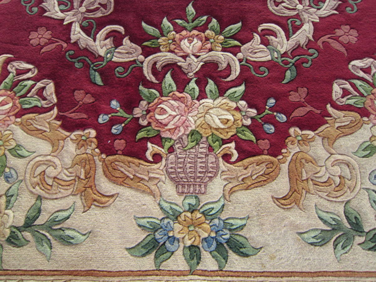 オークファ ヤフオク! ウール 中国産絨毯・カーペット 1707-70 