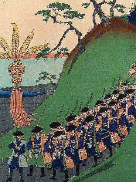 ☆歌川広重(二代目)『末廣五十三次・白須賀』木版画 絵画 【B4397