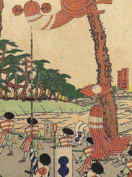 ☆歌川貞秀『末廣五十三次・知立』木版画 絵画 【B4404】 | www