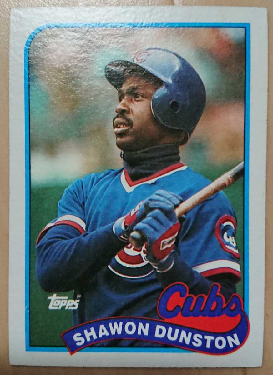 ★SHAWON DUNSTON TOPPS 1989 #140 メジャーリーグ MLB 大リーグ ショーン ダンストン CHICAGO CUBS シカゴ カブス 鬼強肩 バカ肩_画像1