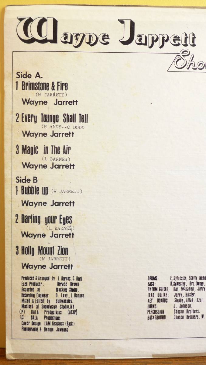 WAYNE JARRETT / SHOWCASE VOL.1 [ WACKIES ] US Org盤LP の画像4