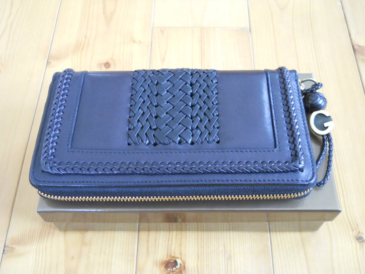 【SALE/86%OFF】 GUCCI グッチ ウーブンウェブ ラウンドファスナー長財布 ハンドメイド 編込みレザー ブラック 希少 廃盤 高級感 elipd.org