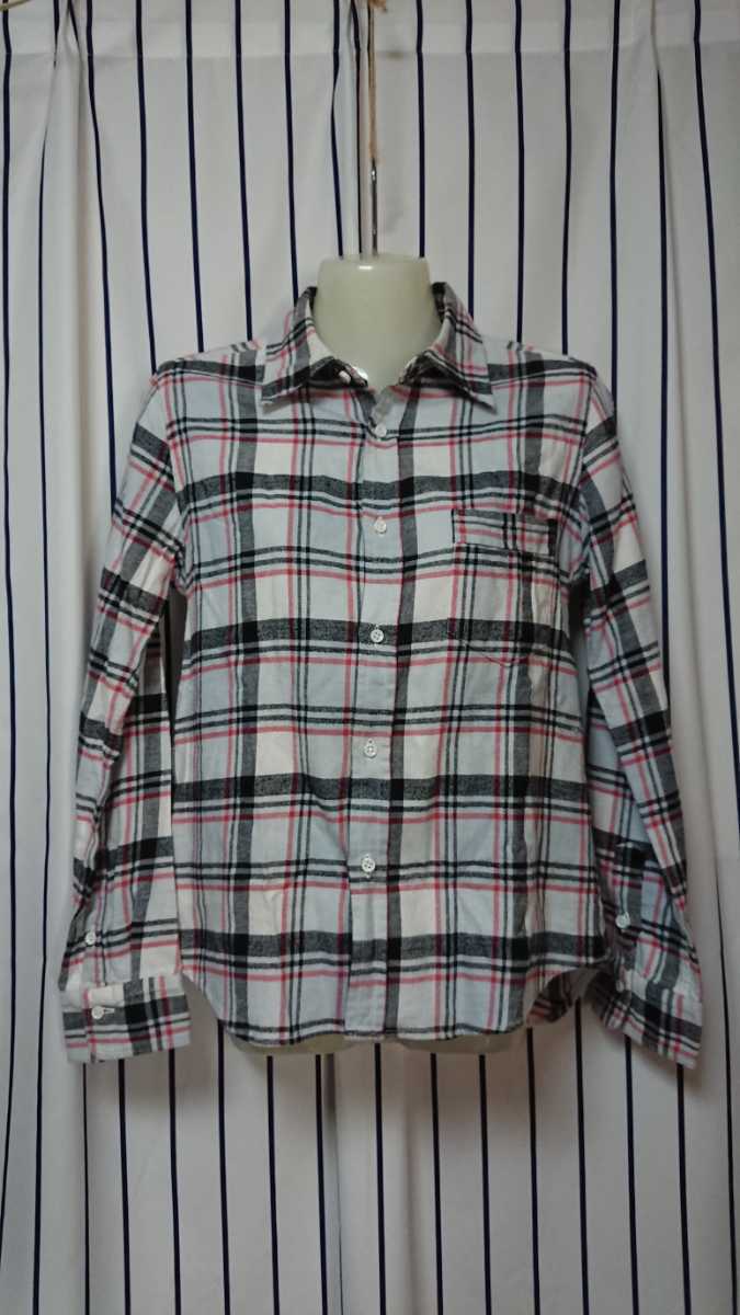 [ RNA ] check shirt flannel shirt lady's long sleeve shirt M size a-ruene-