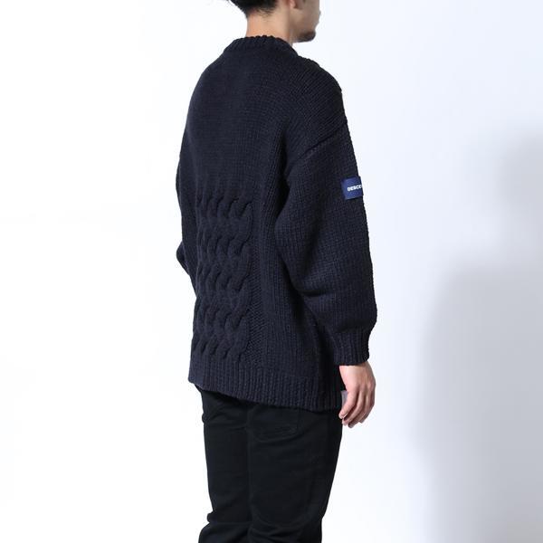 希少★新品本物【紺★サイズ2】★FADED CABLE KNIT フェードケーブルニット 正規店購入 ディセンダント 限定品 入手困難 DESCENDANT 20A/W_画像6