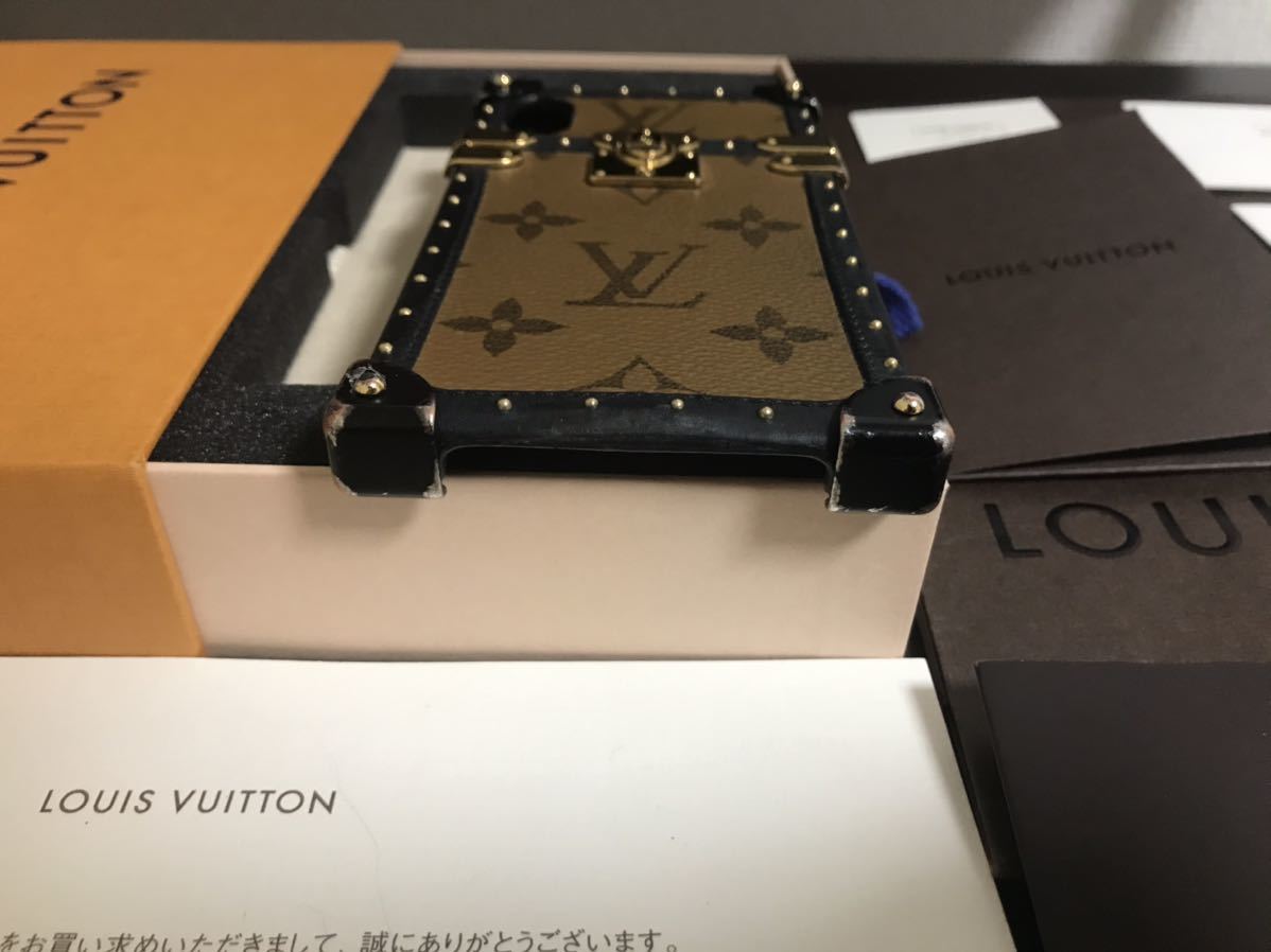  подлинный товар гарантия! Louis Vuitton LOUIS VUITTON I * багажник свет монограмма iPhoneX&XS