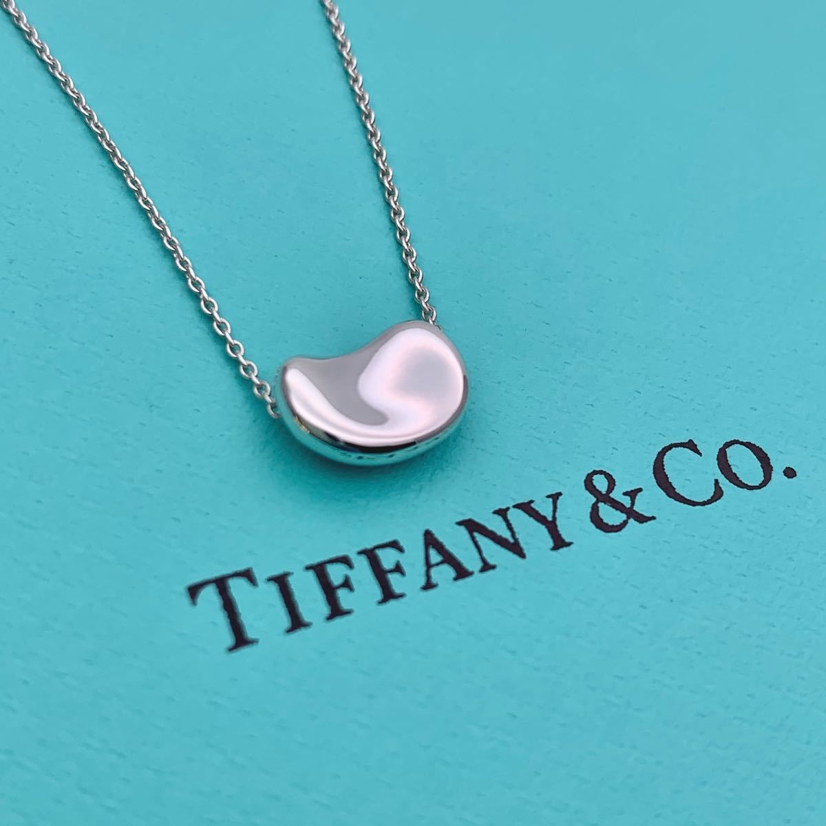 美品!! TIFFANY ティファニー ビーンズ ネックレス シルバー Sサイズ