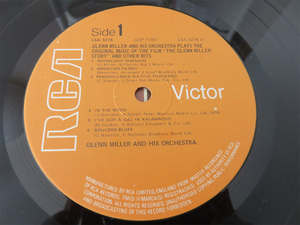 英国製レコード Rca Mono Lsa 3274 Glenn Miller グレン ミラー物語 他 ヒット曲集 ジャズ一般 売買されたオークション情報 Yahooの商品情報をアーカイブ公開 オークファン Aucfan Com