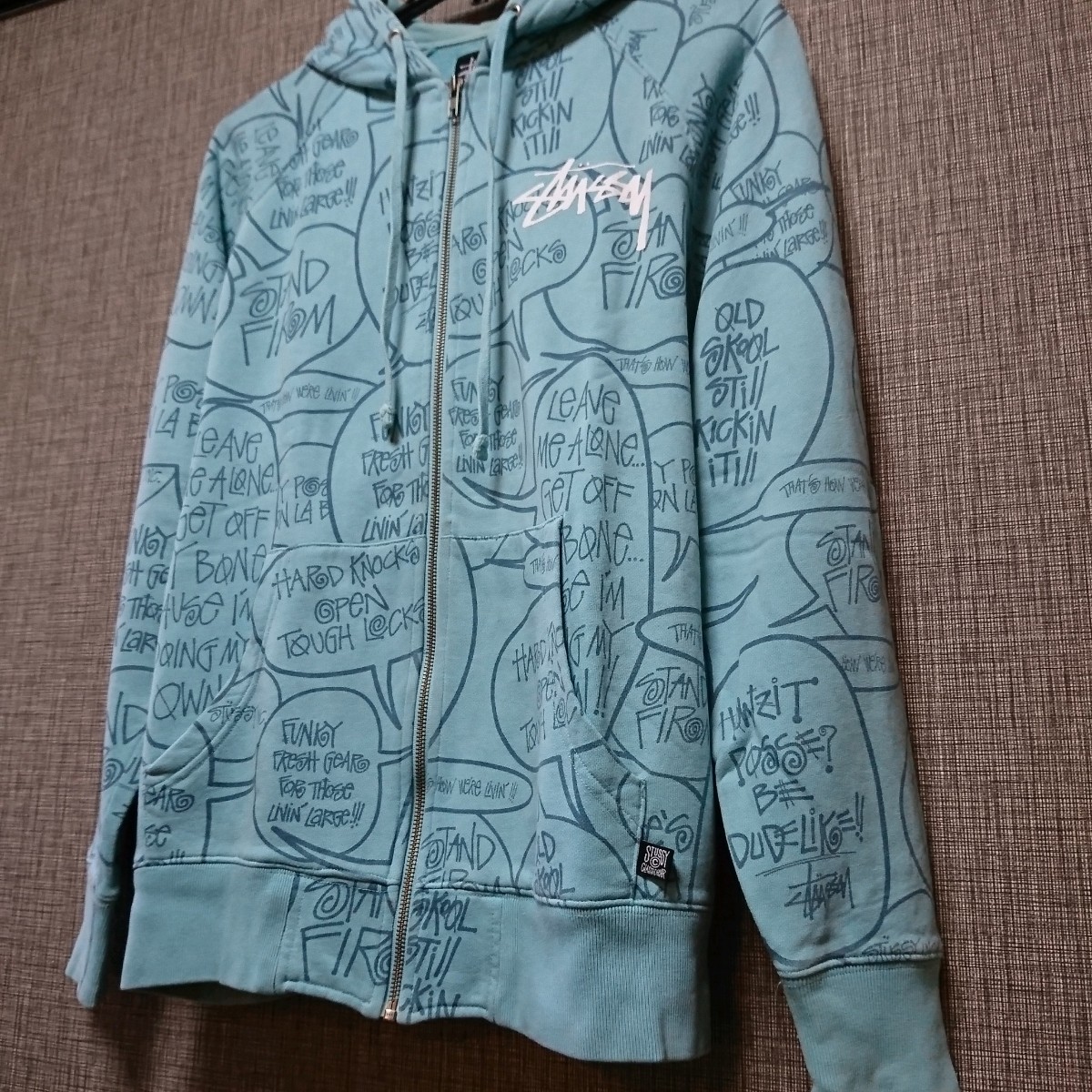 人気ブランド多数対象 STUSSY スエット パーカー ライトブルー ...