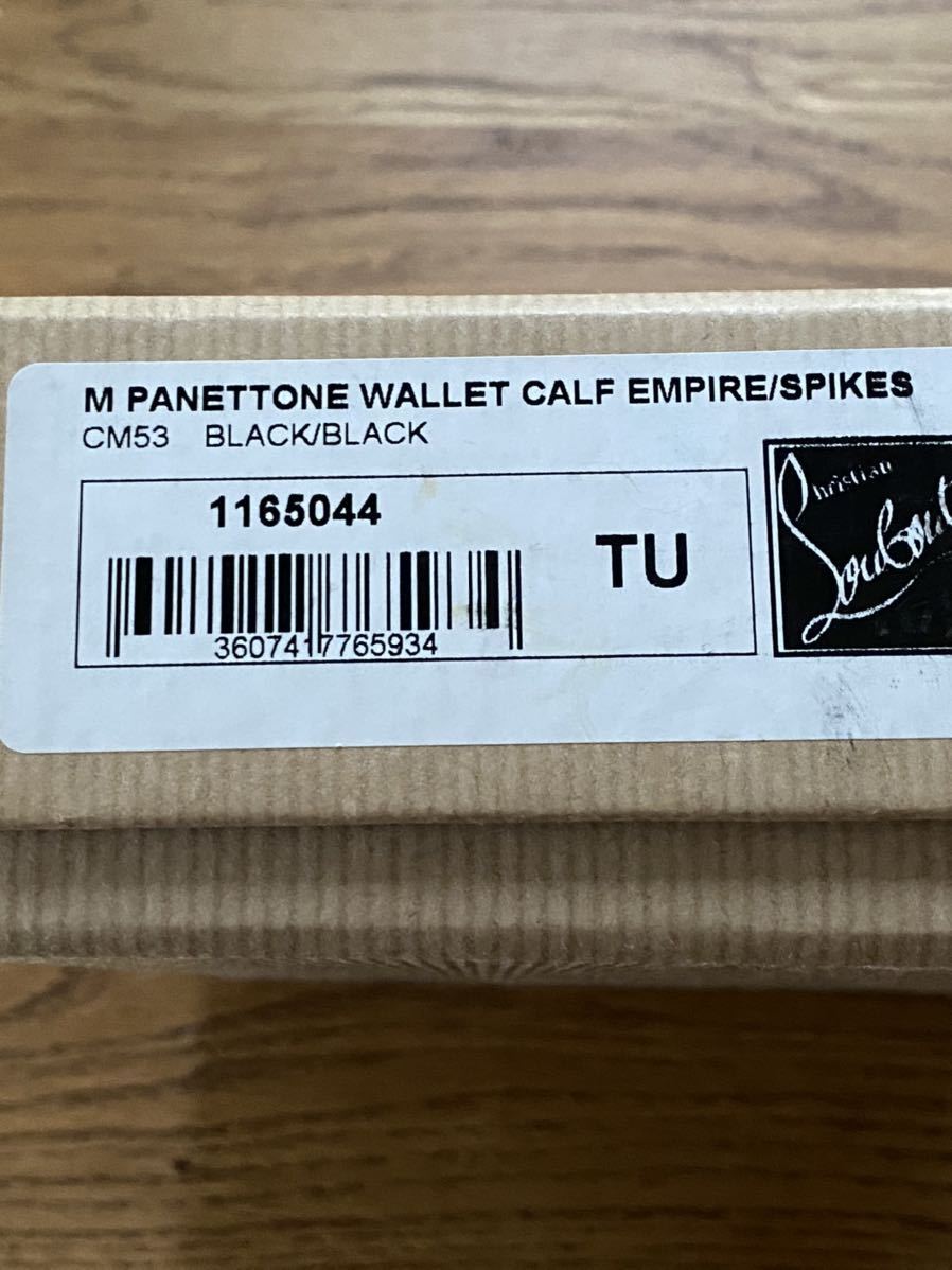 美品◆クリスチャンルブタン Christian Louboutin ラウンドファスナー長財布 スタッズ PANETTONE WALLET CALF EMPIRE/SPIKES_画像10