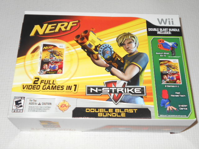 Wii★NERF N-STRIKE DOUBLE BLAST BUNDLE 海外版★箱付・説明書付・ソフト付