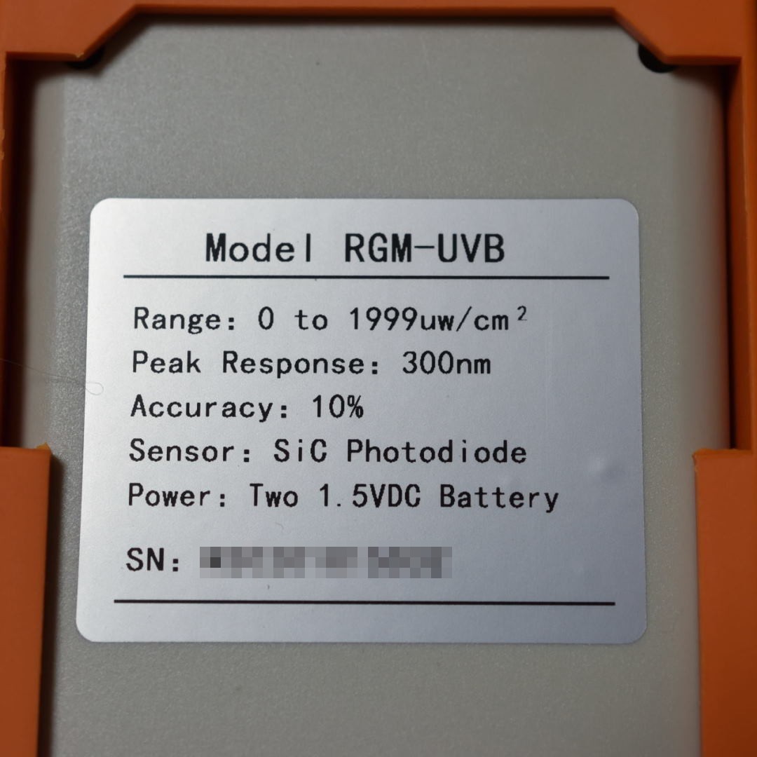 爬虫類飼育用 UVB測定器 RGM-UVB 紫外線計測器