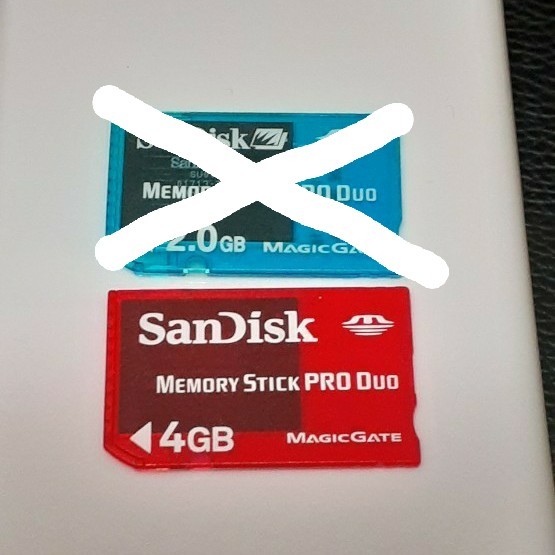Sandisk製　メモリースティック　PRO DUO 4GB 