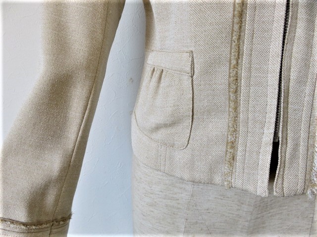 ■新品未使用 美品【Silent Majority】サイレントマジョリティー ジャケット 11号 L 生成りジャケット j677_画像4