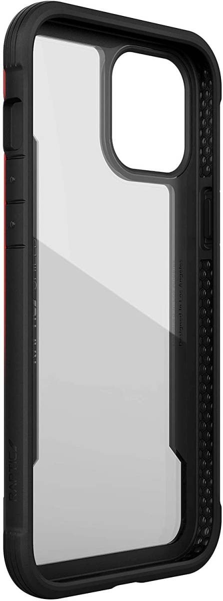 海外人気★iPhone12 Pro Max ケース 米軍耐衝撃MIL-STD 81G規格取得★送料無料★レッドブラック