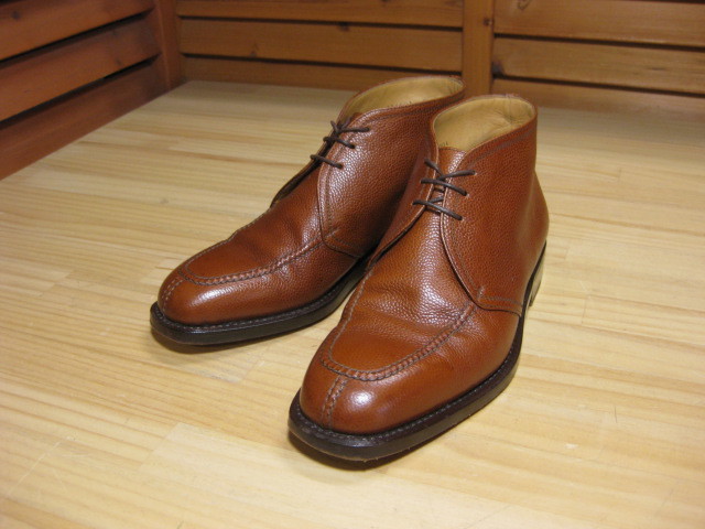 Y free shipping ^981 beautiful goods [TANINO CRISCItanino Chris chi-] chukka b-tsu gray n leather brown group SIZE 5 1/2