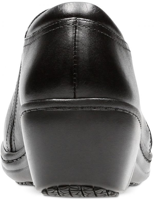 送料無料 Clarks 24.5cm サイドゴア アンクル ブーツ レザー 革 ブラック 黒 ブーティー シューティー パンプス フォーマル ST61_画像3