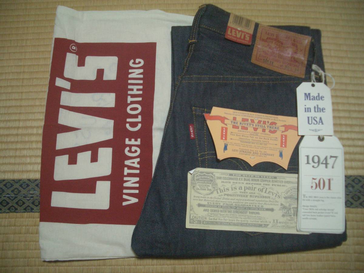 ヤフオク! - 米国製 リーバイス 501XX 1947年 47501-0...