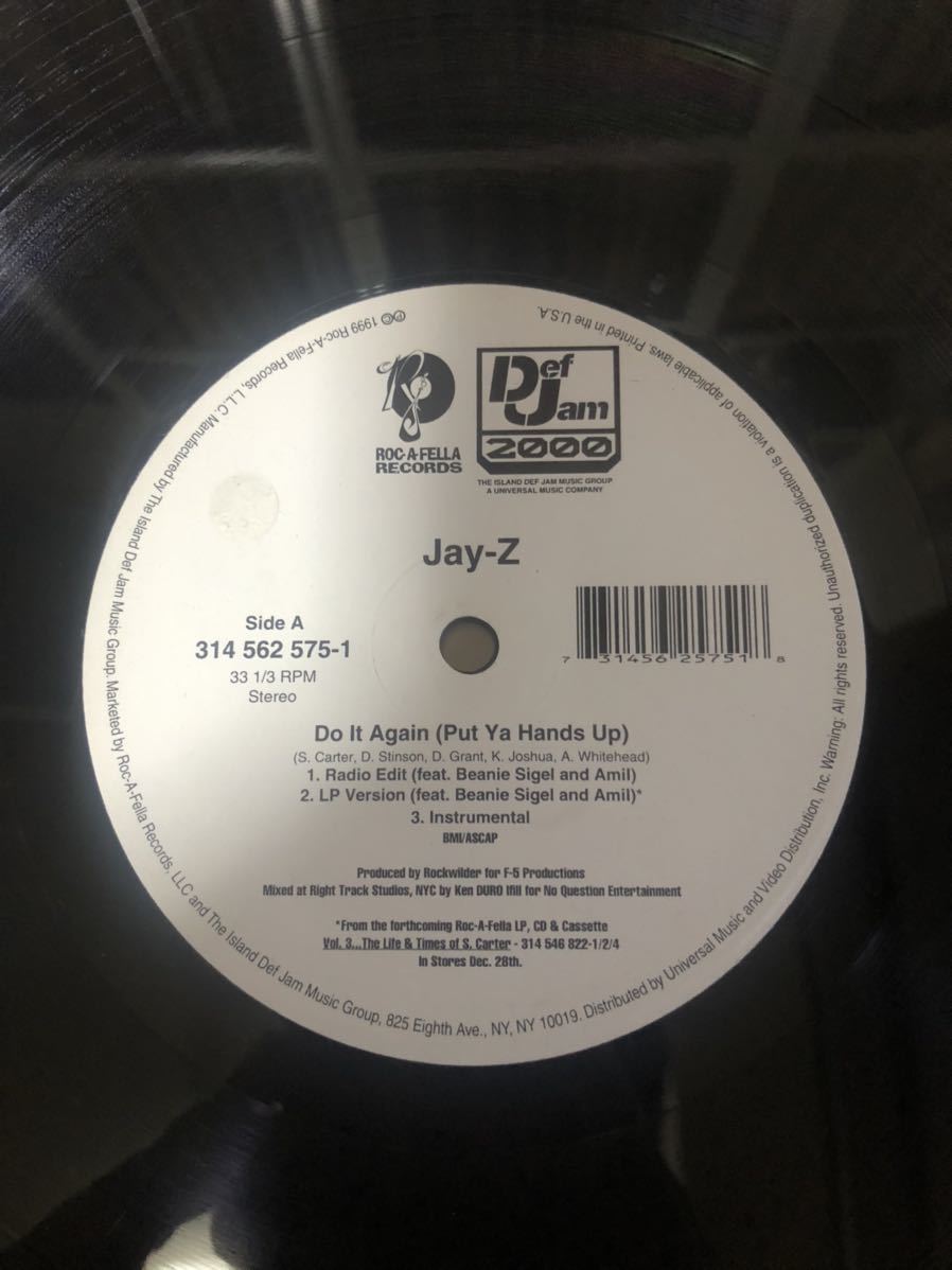 JAY-Z feat. Beanie Sigel and Amil / DO IT AGAIN / SO GHETTO 12inch LP レコード / HIPHOP /_画像2