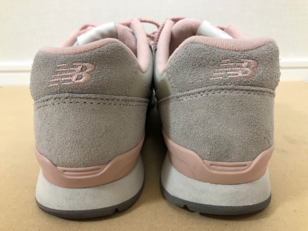 美品☆New Balance☆996スニーカー グレー×ピンク 24cm WR996UGB 17SS ABC-MART限定 箱あり レディース ニューバランス 靴 くつ US7.0_画像6