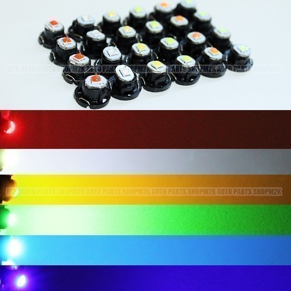 LED T4.7 バルブ ドーム エアコン メーター スイッチ インジゲーター ポジション照明 球 高輝度 イエロー 黄色 10個 送料無料_※写真はｔ4.7