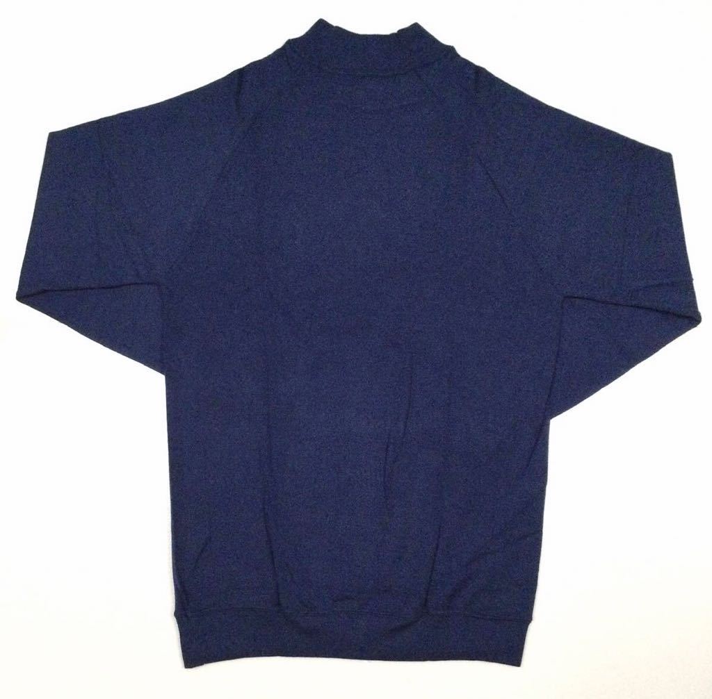 デッドストック 新品未使用品!! ハイネックニットソー Navy SIZE:L 日本製 アメリカンカジュアル ヴィンテージ 60's-70's ③_画像2