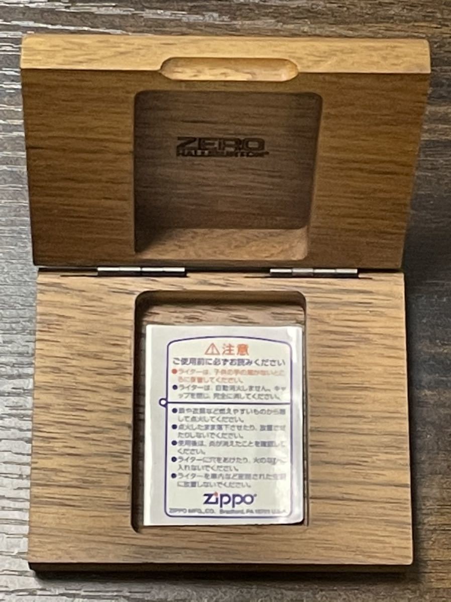 zippo ゼロハリバートン フルメタルジャケット ゴールド 希少カラー GOLD ZERO HALLIBURTON 2005年製 専用木箱 保証書 _画像8