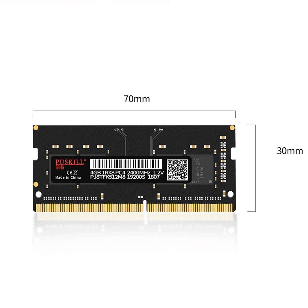 PUSKILL メモリアラム DDR4 8 ギガバイト 4 ギガバイト 16 ギガバイト 2400 mhz 2133 2666 mhz sodimm ノート高高性能メモリ_画像4