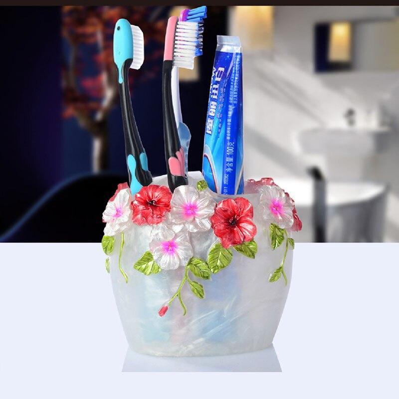 高-グレード地中海スタイル歯ブラシホルダーシェル形状の樹脂浴室歯磨き粉収納技術デスクトップの装飾_画像2