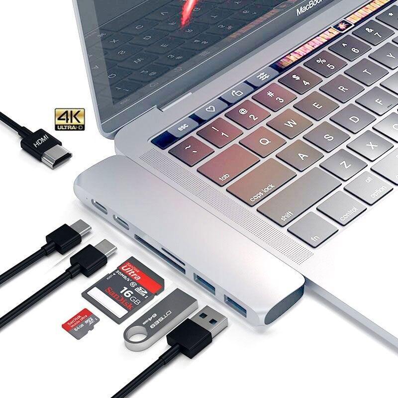 Mosible usb 3.1 タイプcハブhdmiアダプタ 4 18kサンダーボルト 3 usb cハブハブ 3.0 tf sdリーダースロットpd macbook proの/空気 2020_画像2