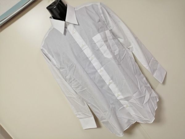 kkyj4861 ■ Yシャツ ■ ワイシャツ シャツ 長袖 形態安定 白 ホワイト 42-82 L 新品の画像1
