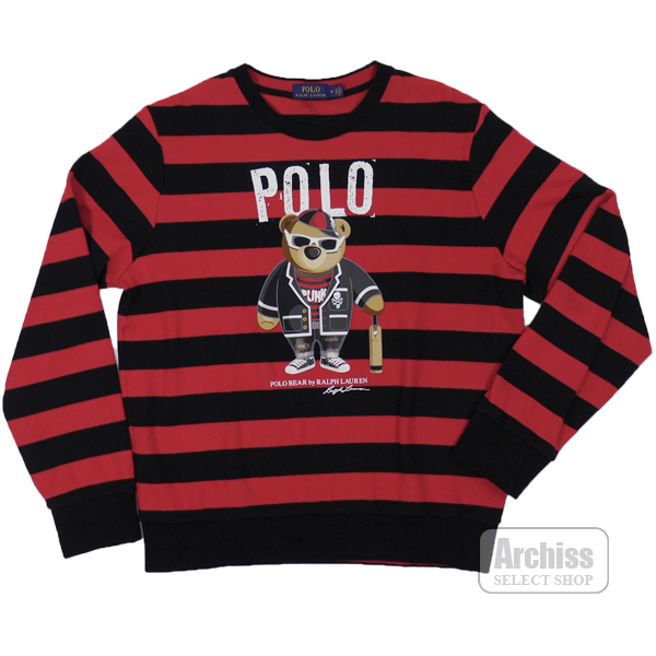 【特別訳あり特価】 ベア ミレニアル ボーダー 黒 赤 Lauren Ralph POLO ラルフローレン ポロ プリント KT907 175/96A Mサイズ トレーナー スウェット 柄 トレーナー 【特別訳あり特価】 ベア ミレニアル ボーダー 黒 赤 Lauren Ralph POLO ラルフローレン ポロ プリント KT907 175/96A Mサイズ トレーナー スウェット 柄 トレーナー