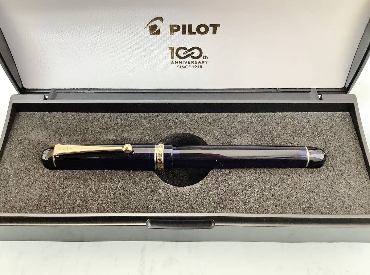 【非売品】新品 万年筆 パイロット PILOT 100周年記念 100th 店舗配布品 ペン先14k Mニブ 希少 レア品 付属品完備