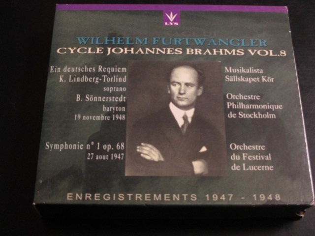 CD フルトヴェングラー ブラームス／Wilhelm Furtwaengler - Cycle Johannes Brahms Vol 8 (2枚組）_画像1